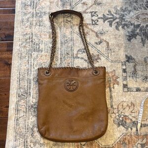 Tory Burch Tan Leather Chain Tote